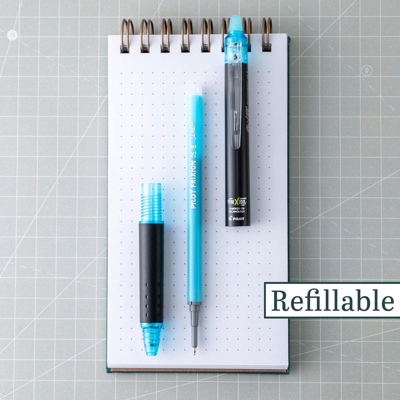 PILOT أقلام جيل فريكسون سينيرجي القابلة للمسح، القابلة لإعادة التعبئة، القابلة للسحب، نقطة دقيقة 0.5 مم، عبوة من 5، ألوان متنوعة، أقلام فريكسون القابلة للمسح 0.5 - مثالية للكتابة في المدرسة والمكتب - Image 2